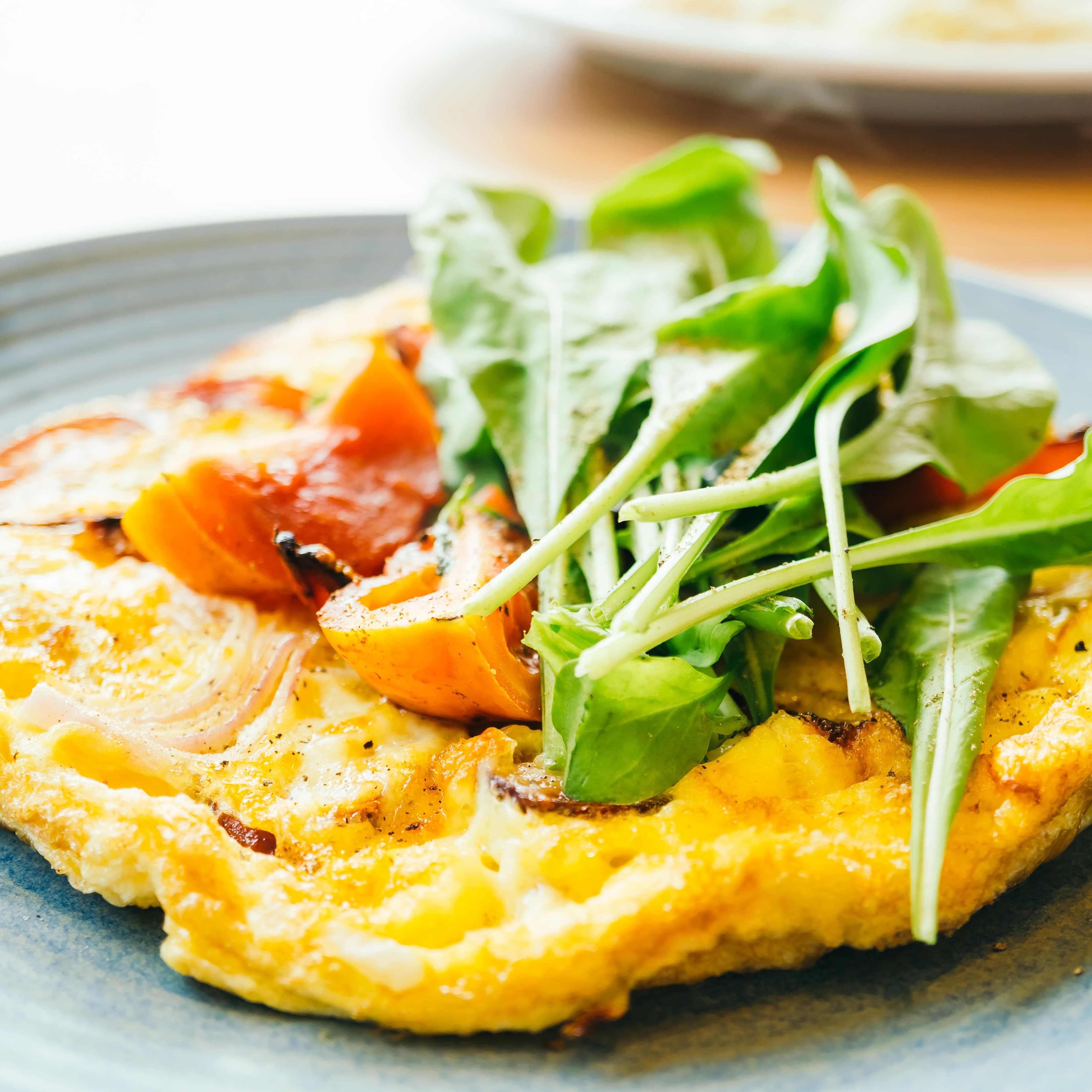 Spinach and feta omelette